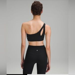 Ribbed Asymmetrical yoga bra light support A/B cup